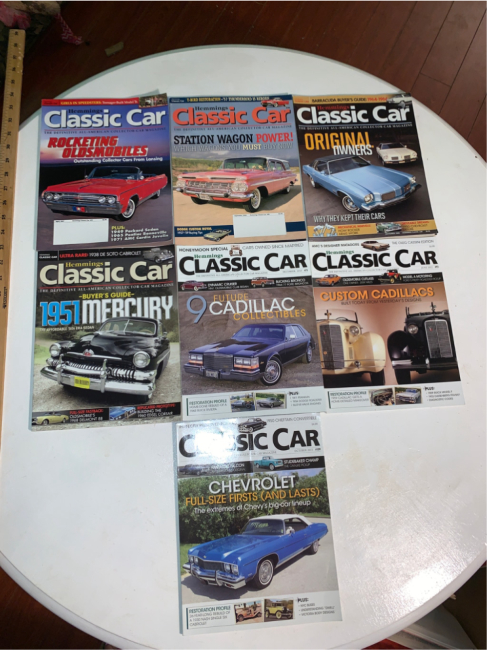 Hemmings Classic Car Magazine Collection - 7 Issues - Multi-color